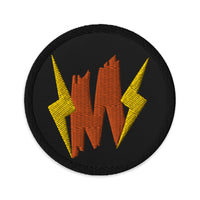 embroidered M patch